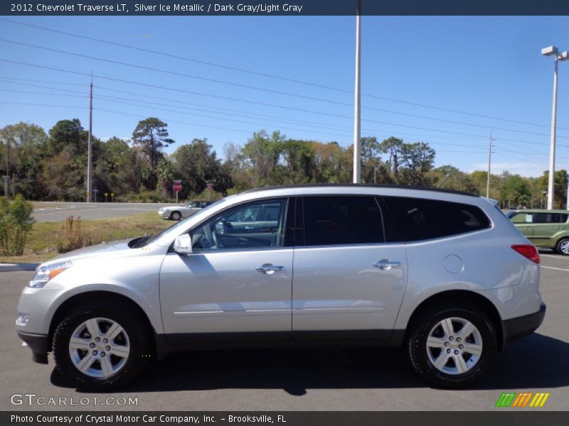 Silver Ice Metallic / Dark Gray/Light Gray 2012 Chevrolet Traverse LT