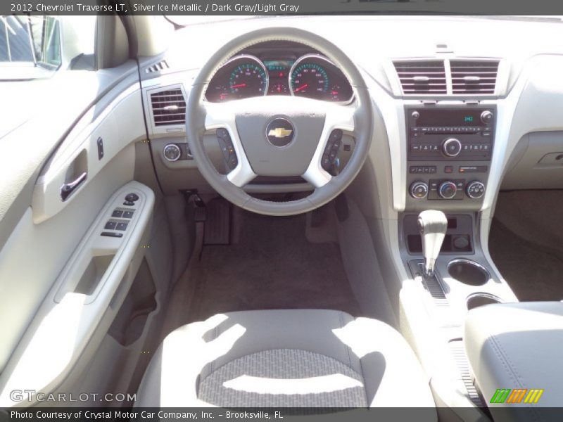 Silver Ice Metallic / Dark Gray/Light Gray 2012 Chevrolet Traverse LT