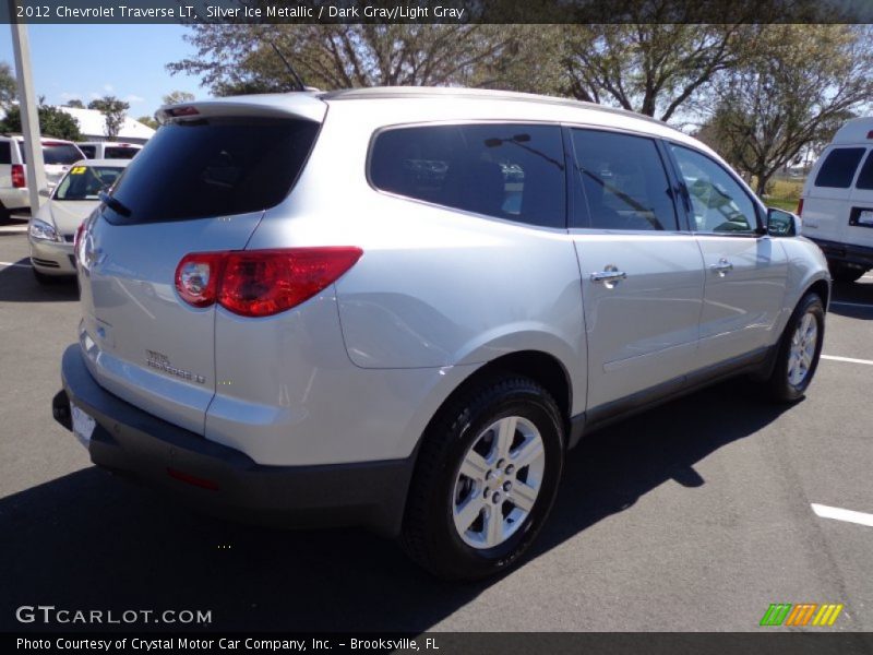 Silver Ice Metallic / Dark Gray/Light Gray 2012 Chevrolet Traverse LT