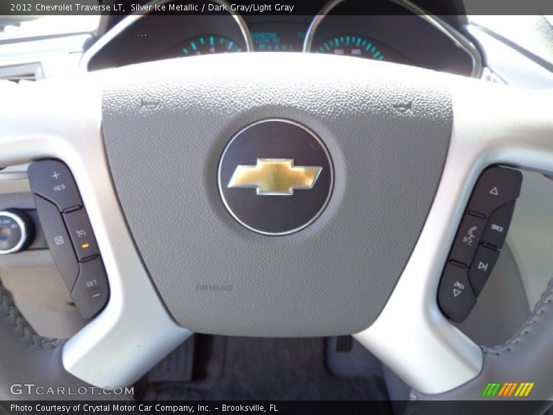 Silver Ice Metallic / Dark Gray/Light Gray 2012 Chevrolet Traverse LT