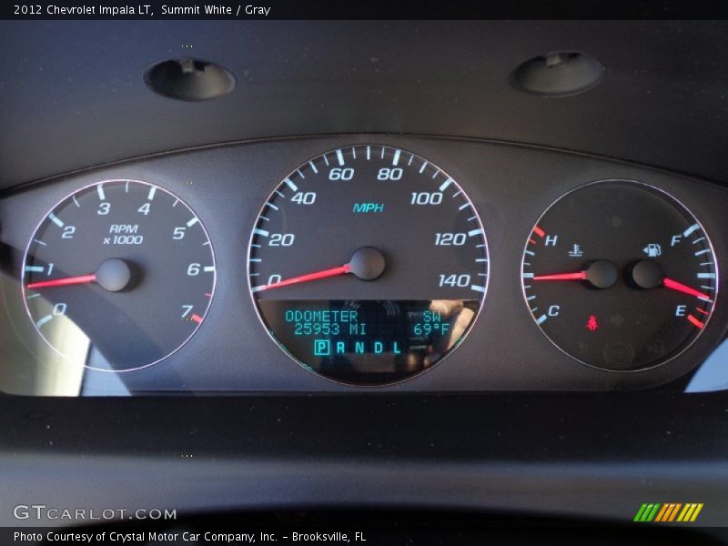 Summit White / Gray 2012 Chevrolet Impala LT