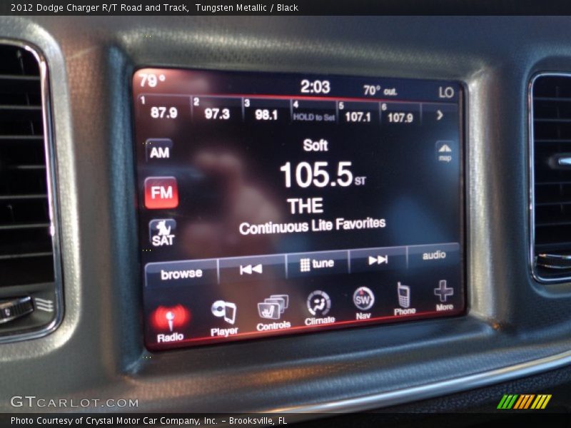 Tungsten Metallic / Black 2012 Dodge Charger R/T Road and Track