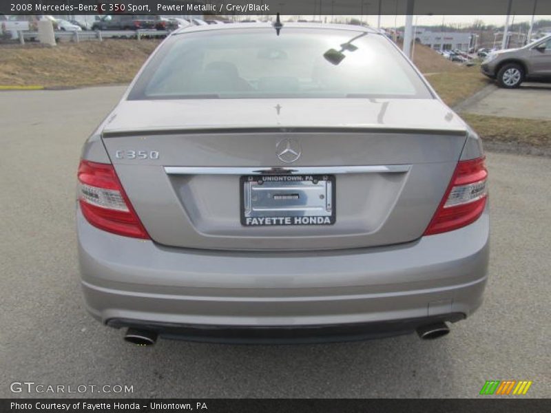 Pewter Metallic / Grey/Black 2008 Mercedes-Benz C 350 Sport