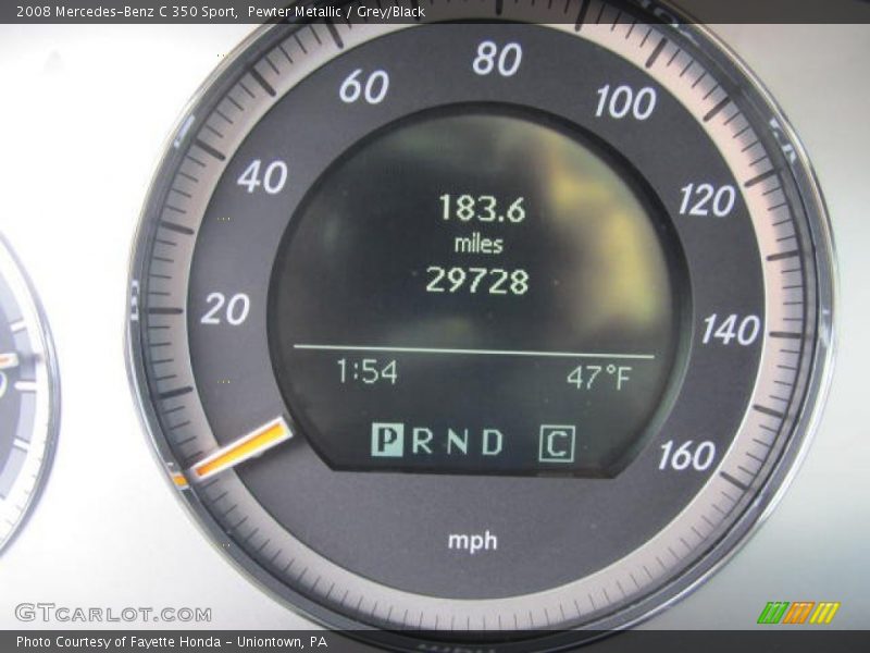 Pewter Metallic / Grey/Black 2008 Mercedes-Benz C 350 Sport