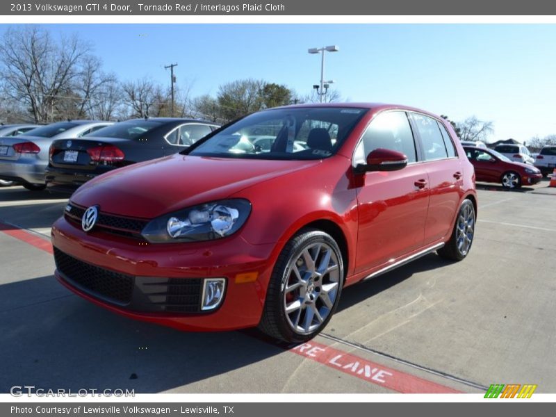 Tornado Red / Interlagos Plaid Cloth 2013 Volkswagen GTI 4 Door