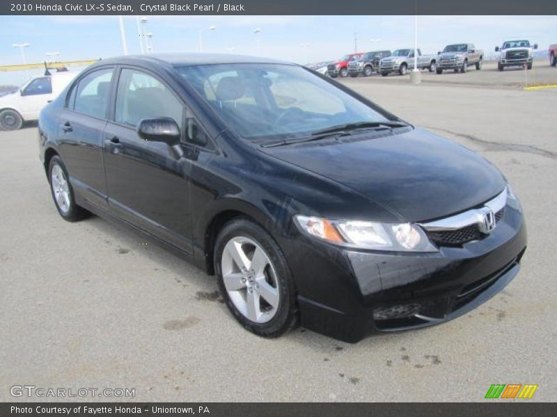 Crystal Black Pearl / Black 2010 Honda Civic LX-S Sedan