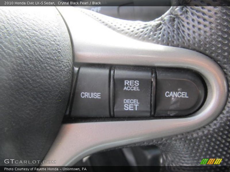 Crystal Black Pearl / Black 2010 Honda Civic LX-S Sedan