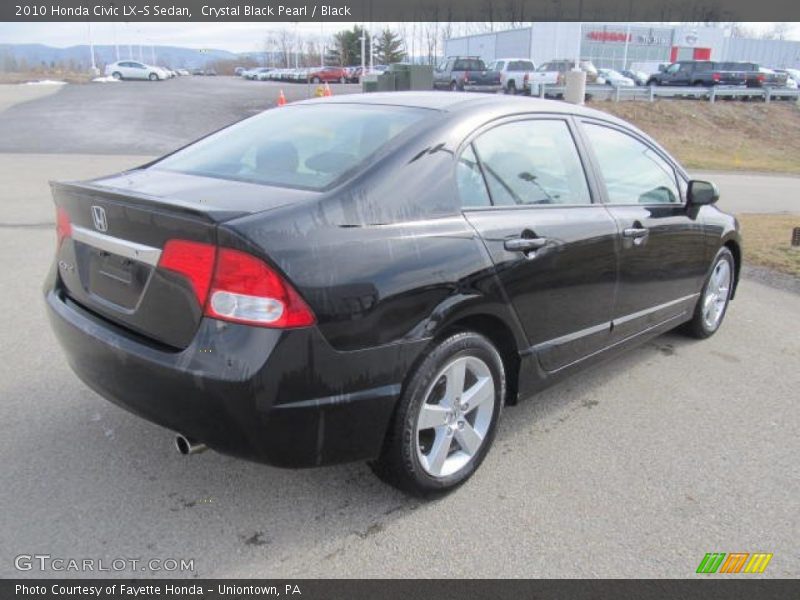 Crystal Black Pearl / Black 2010 Honda Civic LX-S Sedan