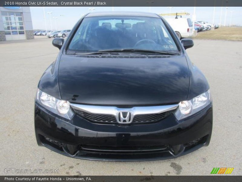 Crystal Black Pearl / Black 2010 Honda Civic LX-S Sedan