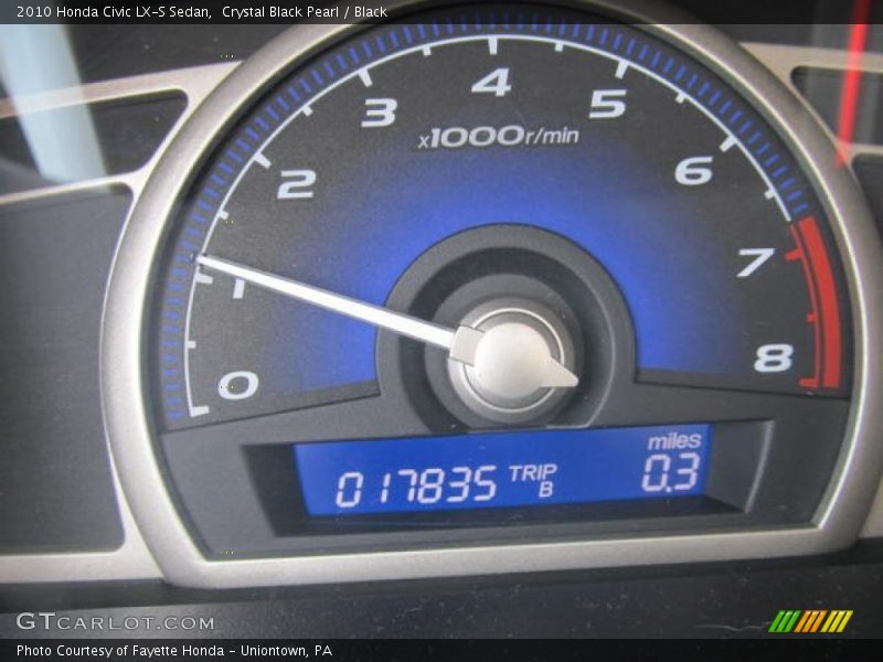 Crystal Black Pearl / Black 2010 Honda Civic LX-S Sedan