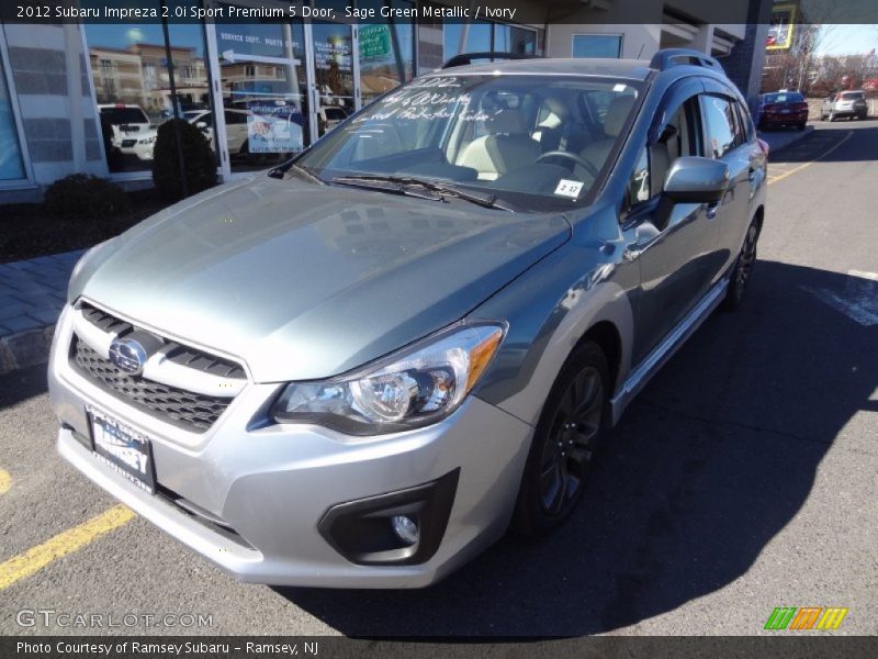 Sage Green Metallic / Ivory 2012 Subaru Impreza 2.0i Sport Premium 5 Door