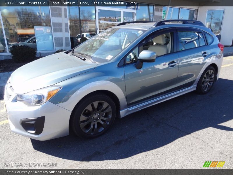 Sage Green Metallic / Ivory 2012 Subaru Impreza 2.0i Sport Premium 5 Door