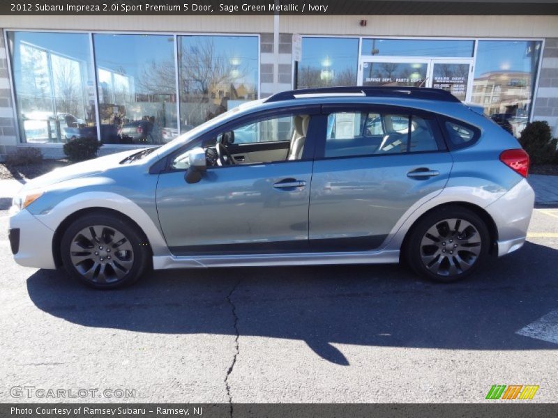 Sage Green Metallic / Ivory 2012 Subaru Impreza 2.0i Sport Premium 5 Door