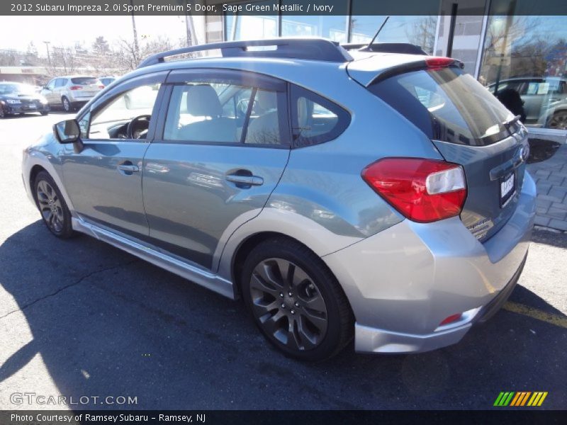 Sage Green Metallic / Ivory 2012 Subaru Impreza 2.0i Sport Premium 5 Door