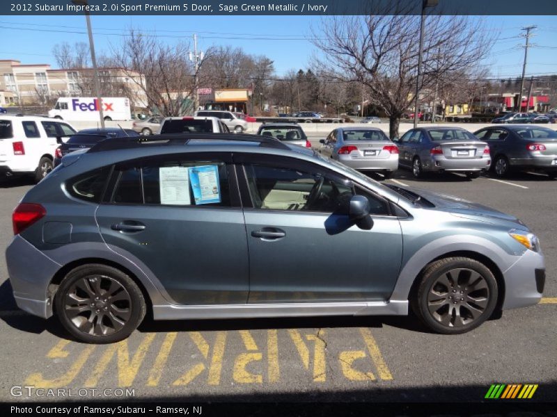 Sage Green Metallic / Ivory 2012 Subaru Impreza 2.0i Sport Premium 5 Door