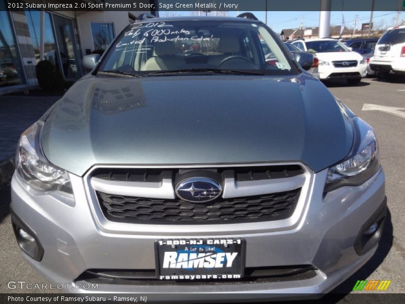 Sage Green Metallic / Ivory 2012 Subaru Impreza 2.0i Sport Premium 5 Door