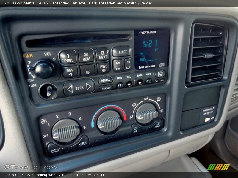 Controls of 2000 Sierra 1500 SLE Extended Cab 4x4