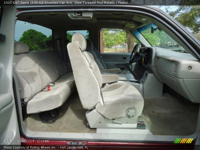  2000 Sierra 1500 SLE Extended Cab 4x4 Pewter Interior