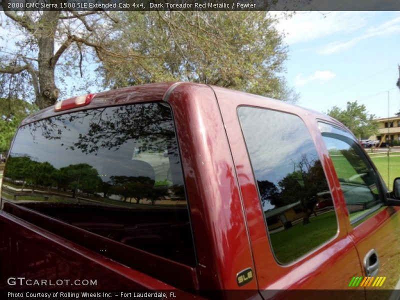 Dark Toreador Red Metallic / Pewter 2000 GMC Sierra 1500 SLE Extended Cab 4x4