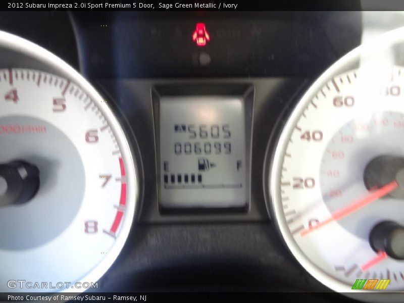 Sage Green Metallic / Ivory 2012 Subaru Impreza 2.0i Sport Premium 5 Door