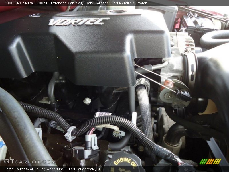 Dark Toreador Red Metallic / Pewter 2000 GMC Sierra 1500 SLE Extended Cab 4x4