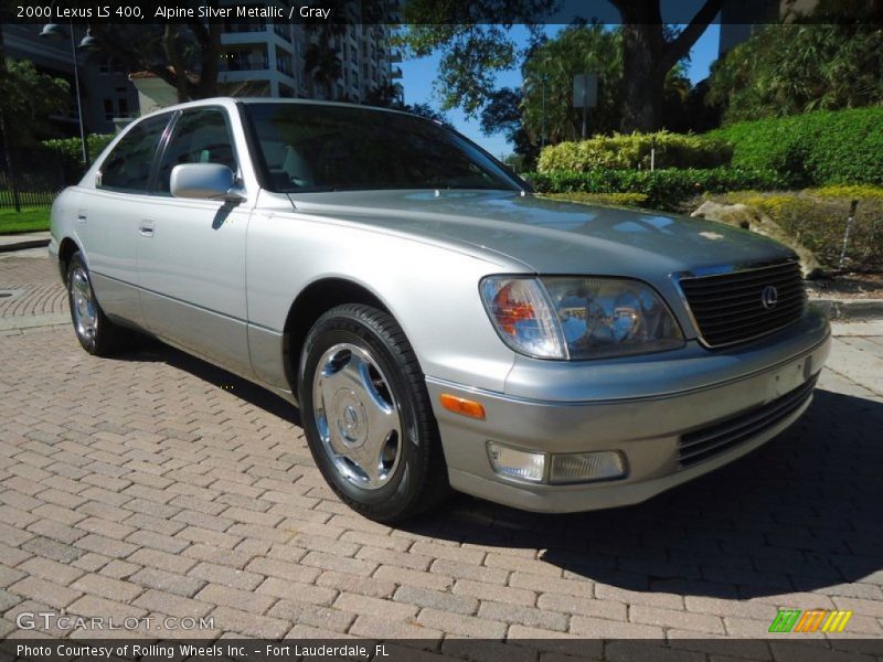 Alpine Silver Metallic / Gray 2000 Lexus LS 400