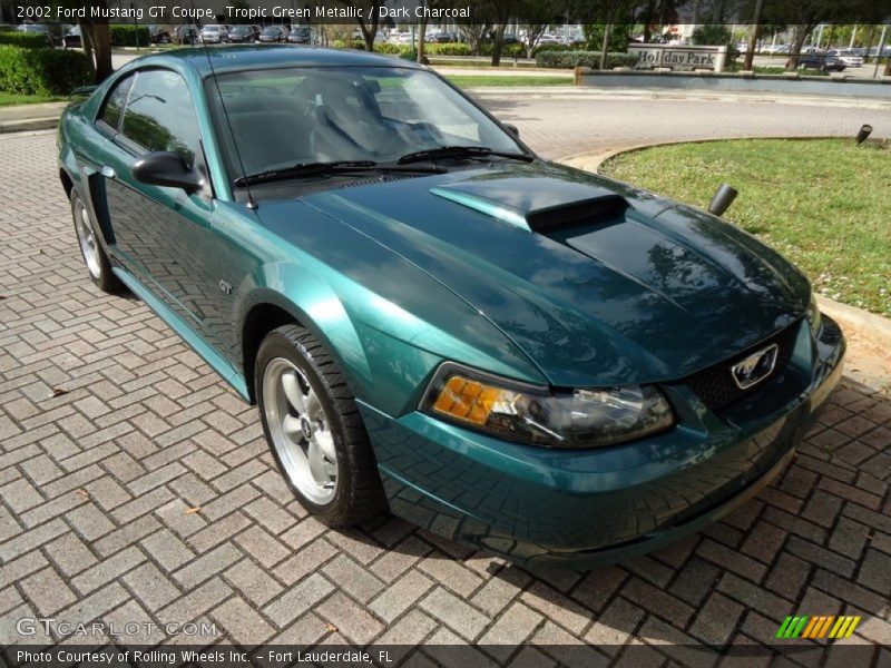 Tropic Green Metallic / Dark Charcoal 2002 Ford Mustang GT Coupe