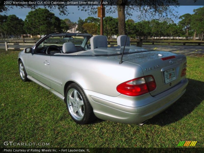 Brilliant Silver Metallic / Ash 2002 Mercedes-Benz CLK 430 Cabriolet