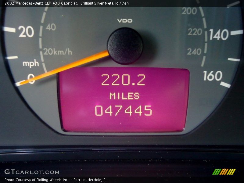 Brilliant Silver Metallic / Ash 2002 Mercedes-Benz CLK 430 Cabriolet