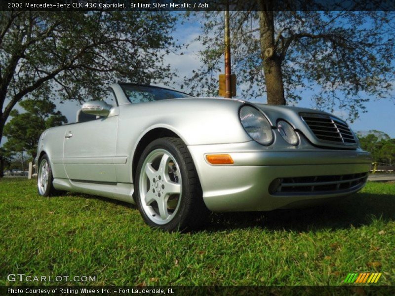 Brilliant Silver Metallic / Ash 2002 Mercedes-Benz CLK 430 Cabriolet