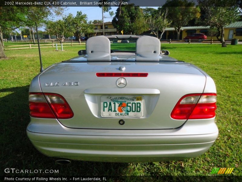 Brilliant Silver Metallic / Ash 2002 Mercedes-Benz CLK 430 Cabriolet