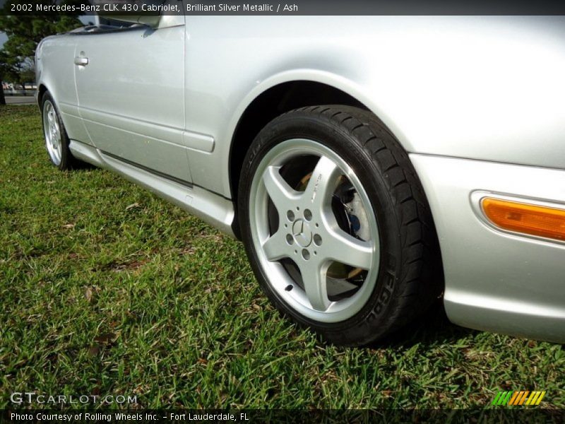 Brilliant Silver Metallic / Ash 2002 Mercedes-Benz CLK 430 Cabriolet