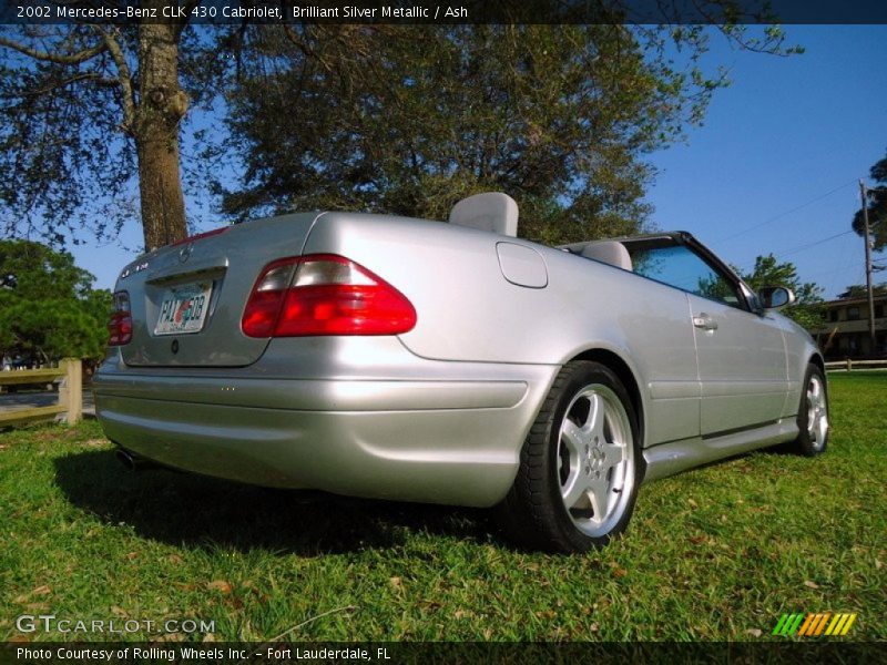 Brilliant Silver Metallic / Ash 2002 Mercedes-Benz CLK 430 Cabriolet