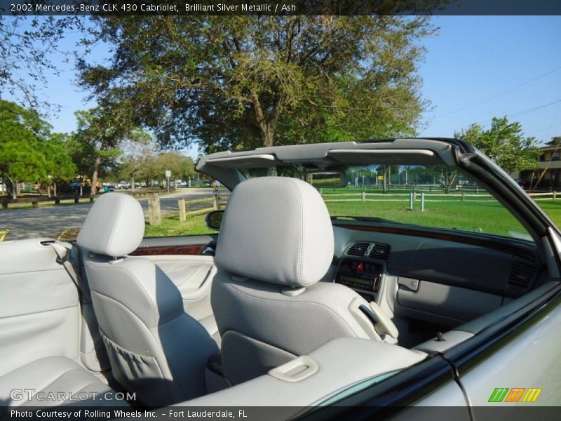 Brilliant Silver Metallic / Ash 2002 Mercedes-Benz CLK 430 Cabriolet