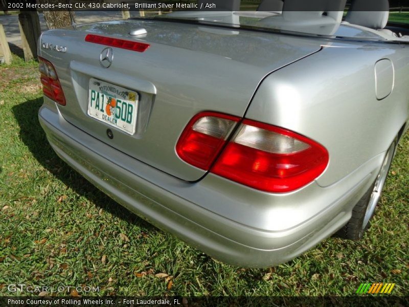 Brilliant Silver Metallic / Ash 2002 Mercedes-Benz CLK 430 Cabriolet