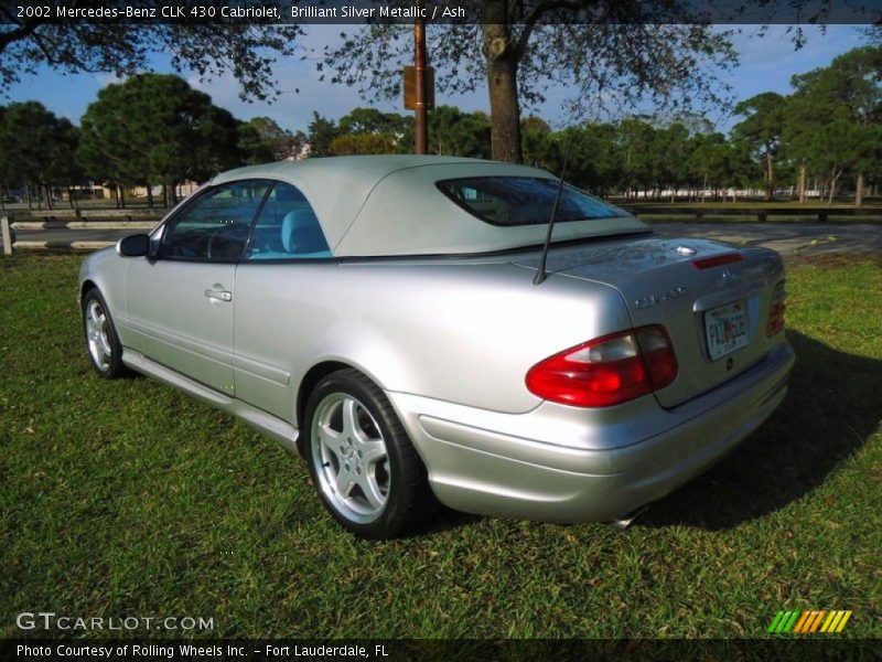 Brilliant Silver Metallic / Ash 2002 Mercedes-Benz CLK 430 Cabriolet