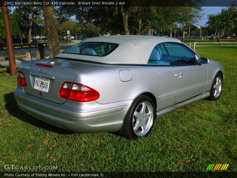 Brilliant Silver Metallic / Ash 2002 Mercedes-Benz CLK 430 Cabriolet