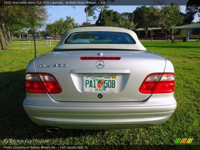 Brilliant Silver Metallic / Ash 2002 Mercedes-Benz CLK 430 Cabriolet
