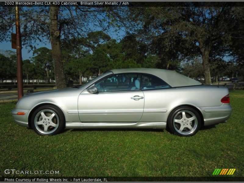 Brilliant Silver Metallic / Ash 2002 Mercedes-Benz CLK 430 Cabriolet