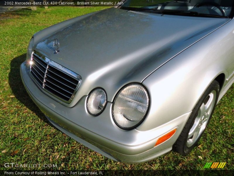 Brilliant Silver Metallic / Ash 2002 Mercedes-Benz CLK 430 Cabriolet
