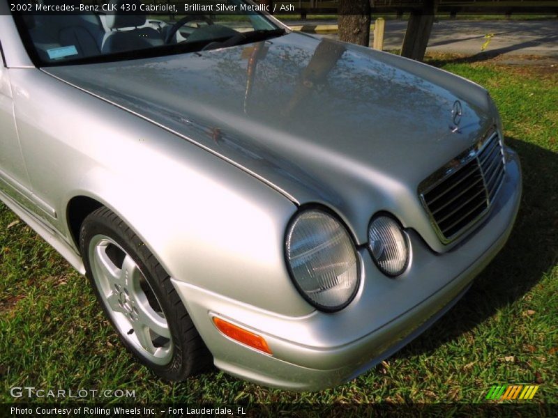 Brilliant Silver Metallic / Ash 2002 Mercedes-Benz CLK 430 Cabriolet