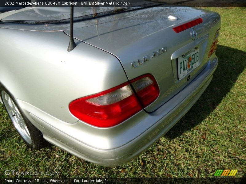 Brilliant Silver Metallic / Ash 2002 Mercedes-Benz CLK 430 Cabriolet