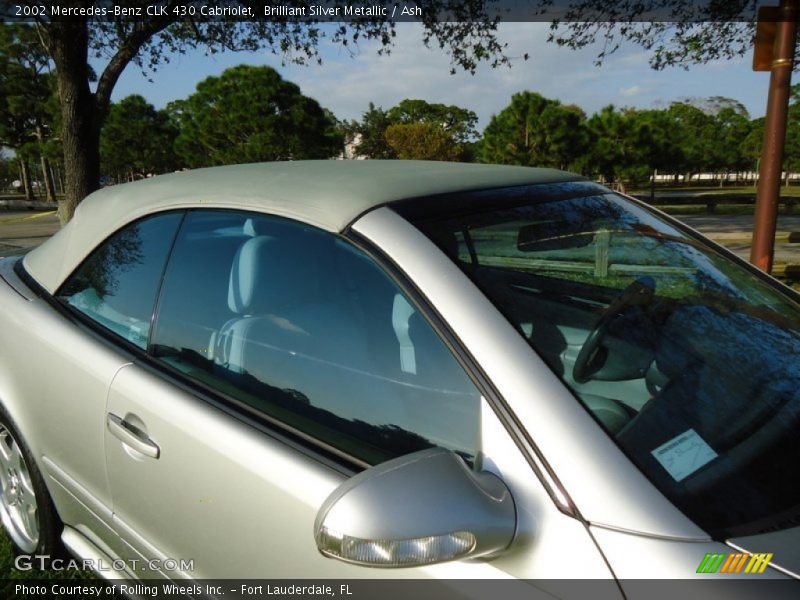 Brilliant Silver Metallic / Ash 2002 Mercedes-Benz CLK 430 Cabriolet