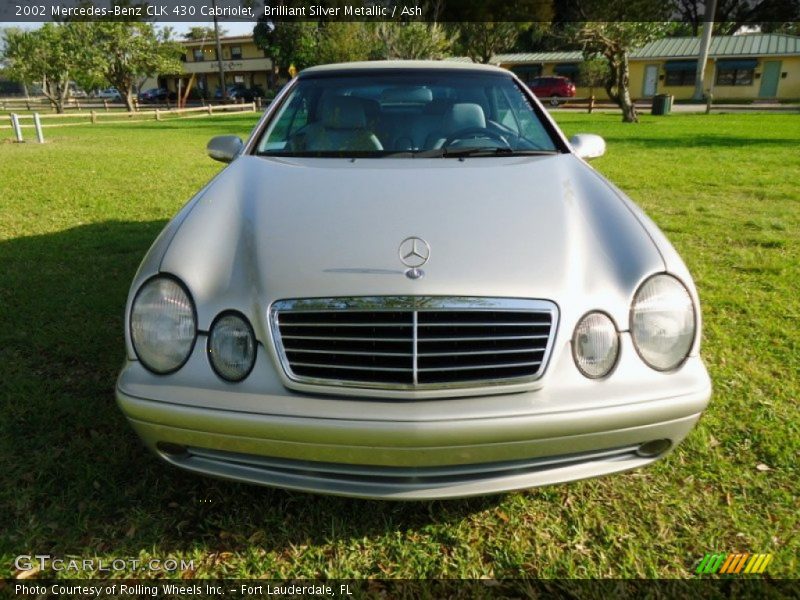 Brilliant Silver Metallic / Ash 2002 Mercedes-Benz CLK 430 Cabriolet