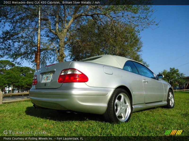 Brilliant Silver Metallic / Ash 2002 Mercedes-Benz CLK 430 Cabriolet