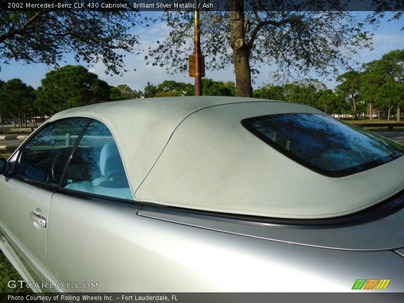 Brilliant Silver Metallic / Ash 2002 Mercedes-Benz CLK 430 Cabriolet