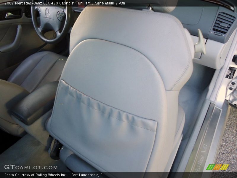 Brilliant Silver Metallic / Ash 2002 Mercedes-Benz CLK 430 Cabriolet