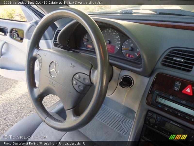 Brilliant Silver Metallic / Ash 2002 Mercedes-Benz CLK 430 Cabriolet