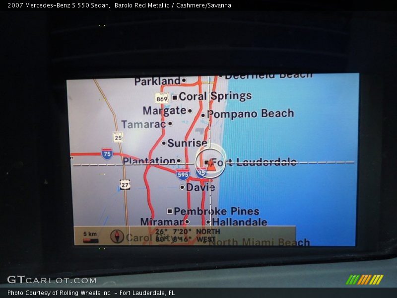 Navigation of 2007 S 550 Sedan