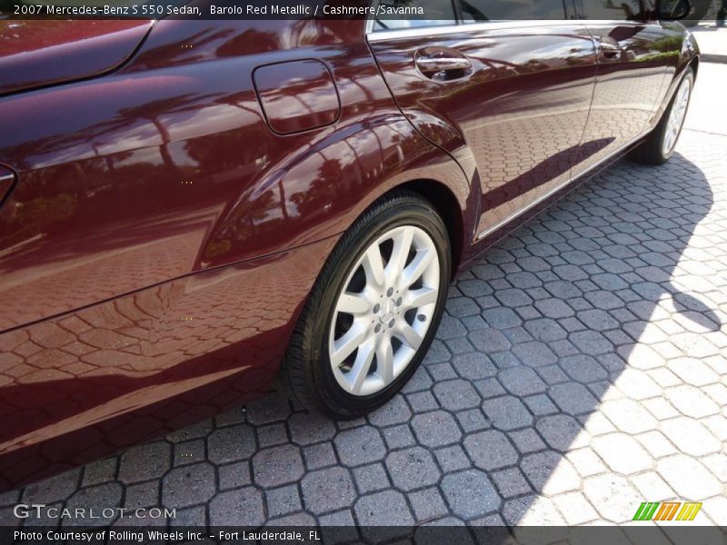 Barolo Red Metallic / Cashmere/Savanna 2007 Mercedes-Benz S 550 Sedan